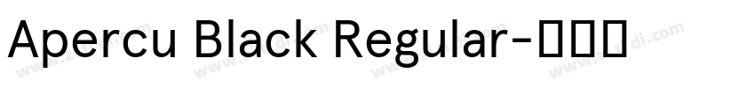 Apercu Black Regular字体转换